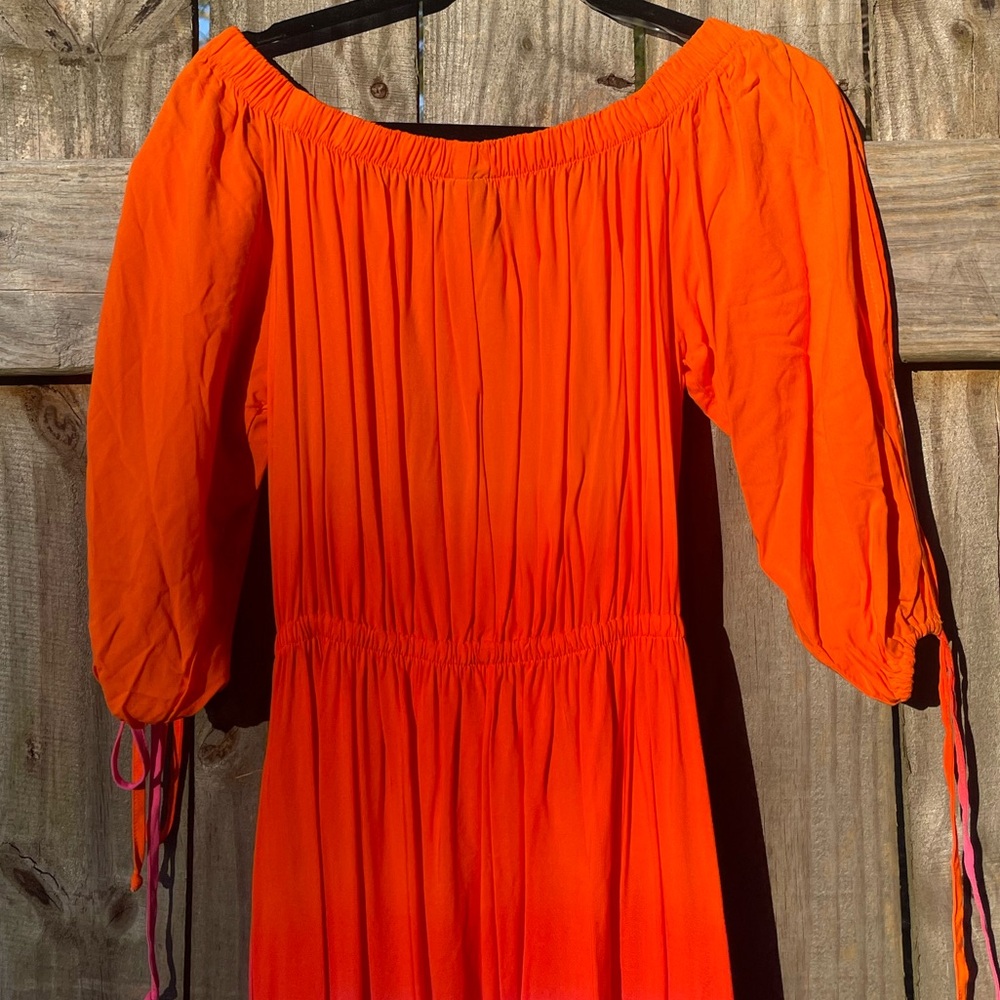 Linea Donatella Orange and Pink Women's Dress Size M - Picture 11 of 12